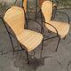 4 armrests wrought iron rattan