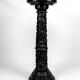 Important high Asian column / saddle in carved wood, circa 1880, Indochina