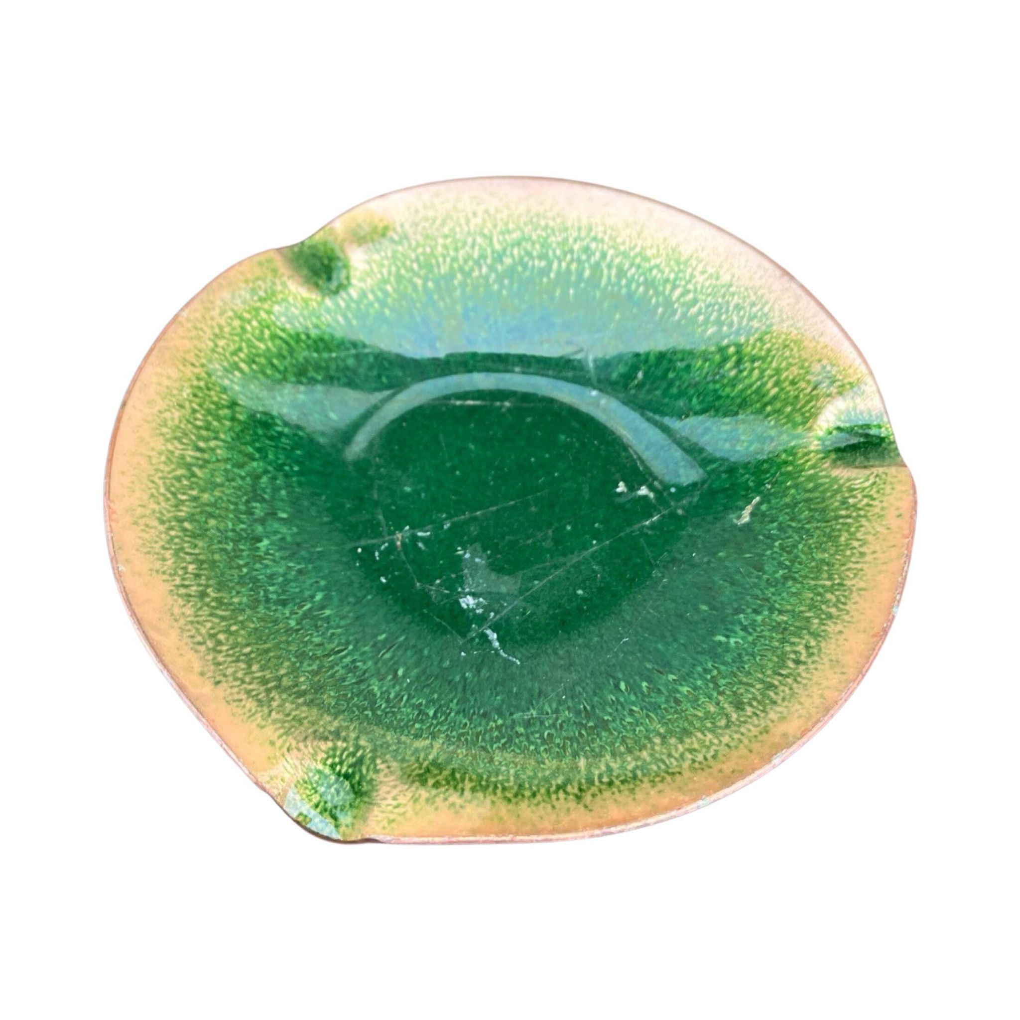 Enameled copper bowl plate, Germany, 1960s.