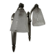 Silver Art Deco wall lights with frosted glass.