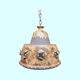 Big Rare Søholm Ceramic Hanging Lamp - Yellow Colored Danish Design Ceramic Pottery Lighting