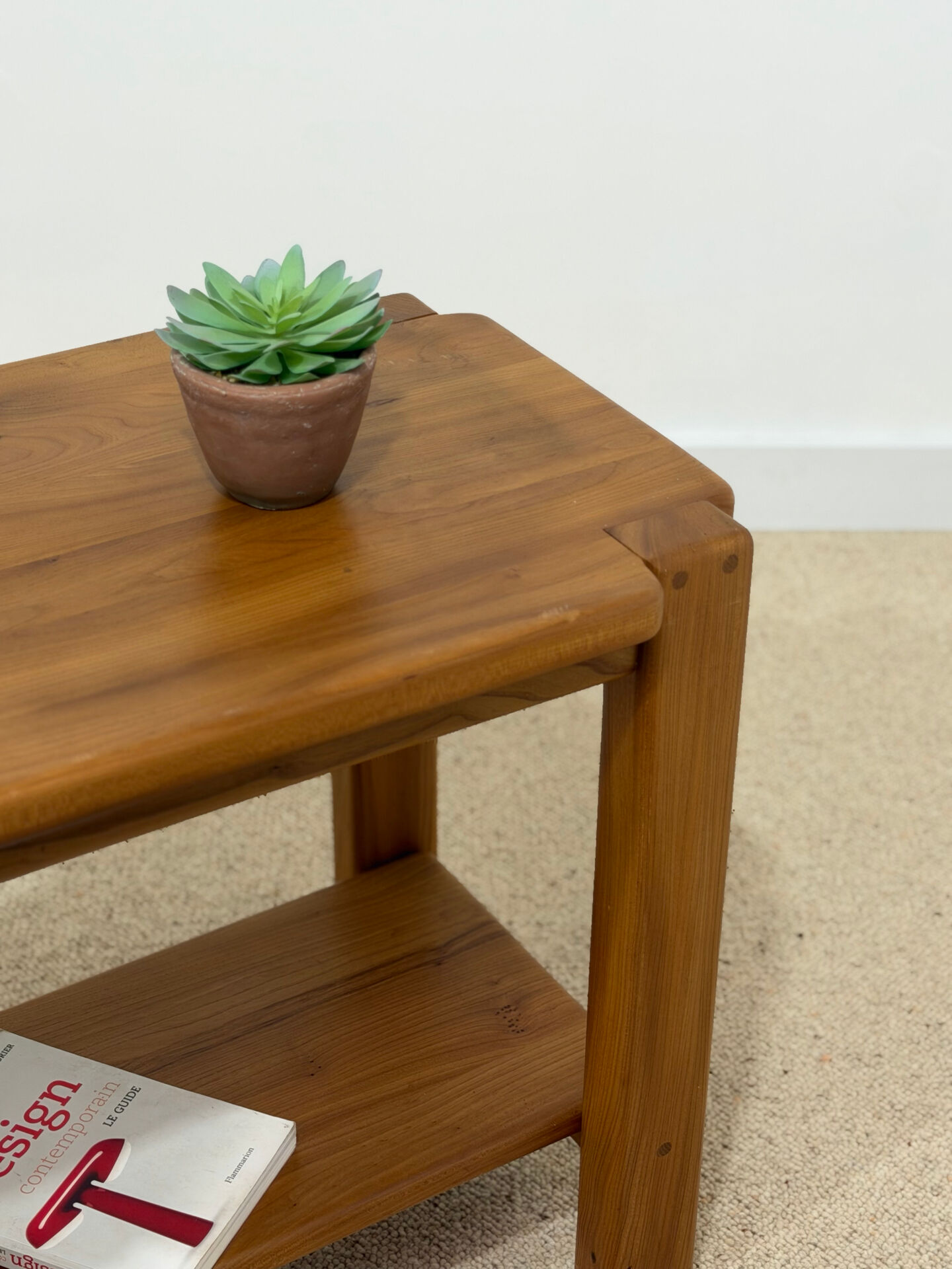 Console en orme massif