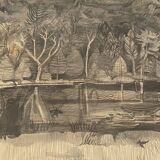 Original landscape drawing Vera Zilzer