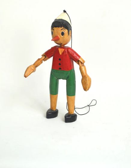 Pinocchio wooden puppet