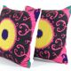 Set of 2 vintage embroidered cushion covers 41x41 cm