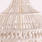 Macrame Pendant Light,Bohemian Hanging Lamp, Wicker Lamp,Light Fixture