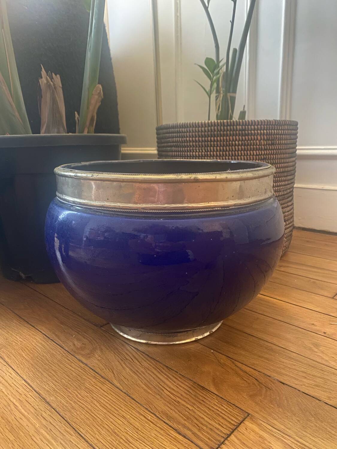 Blue flowerpot (diameter 29cm)