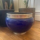 Cache-pot bleu (diamètre 29cm)