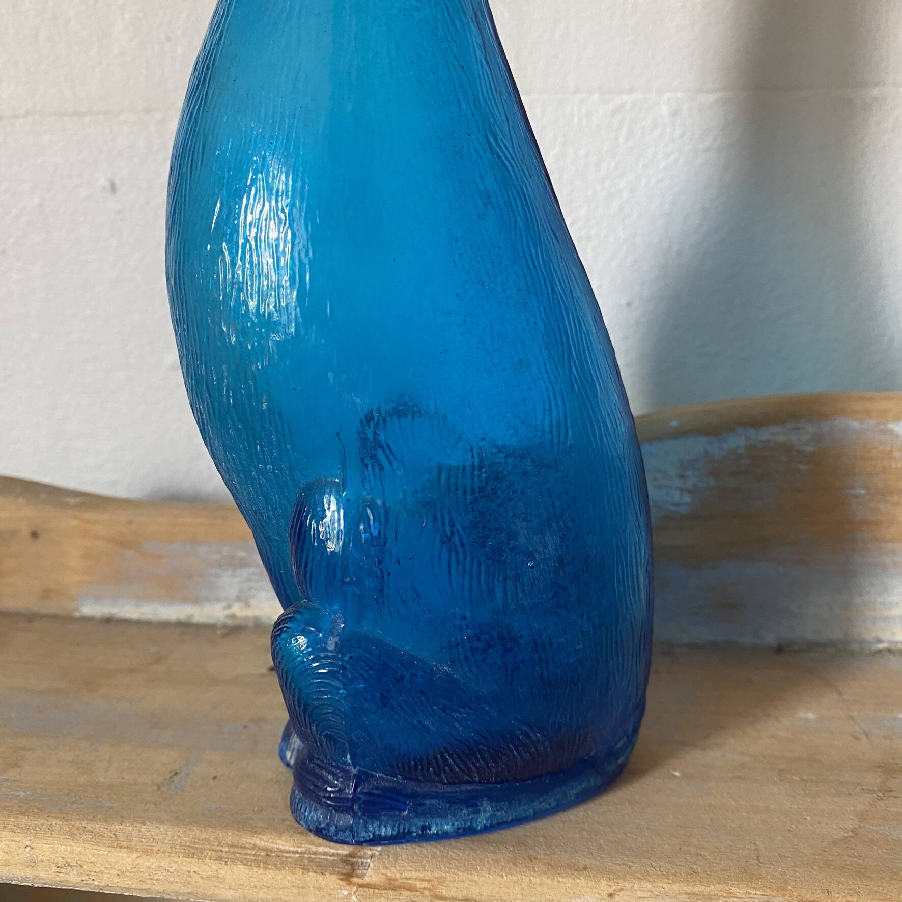 Carafe empoli chat bleu années 60-70