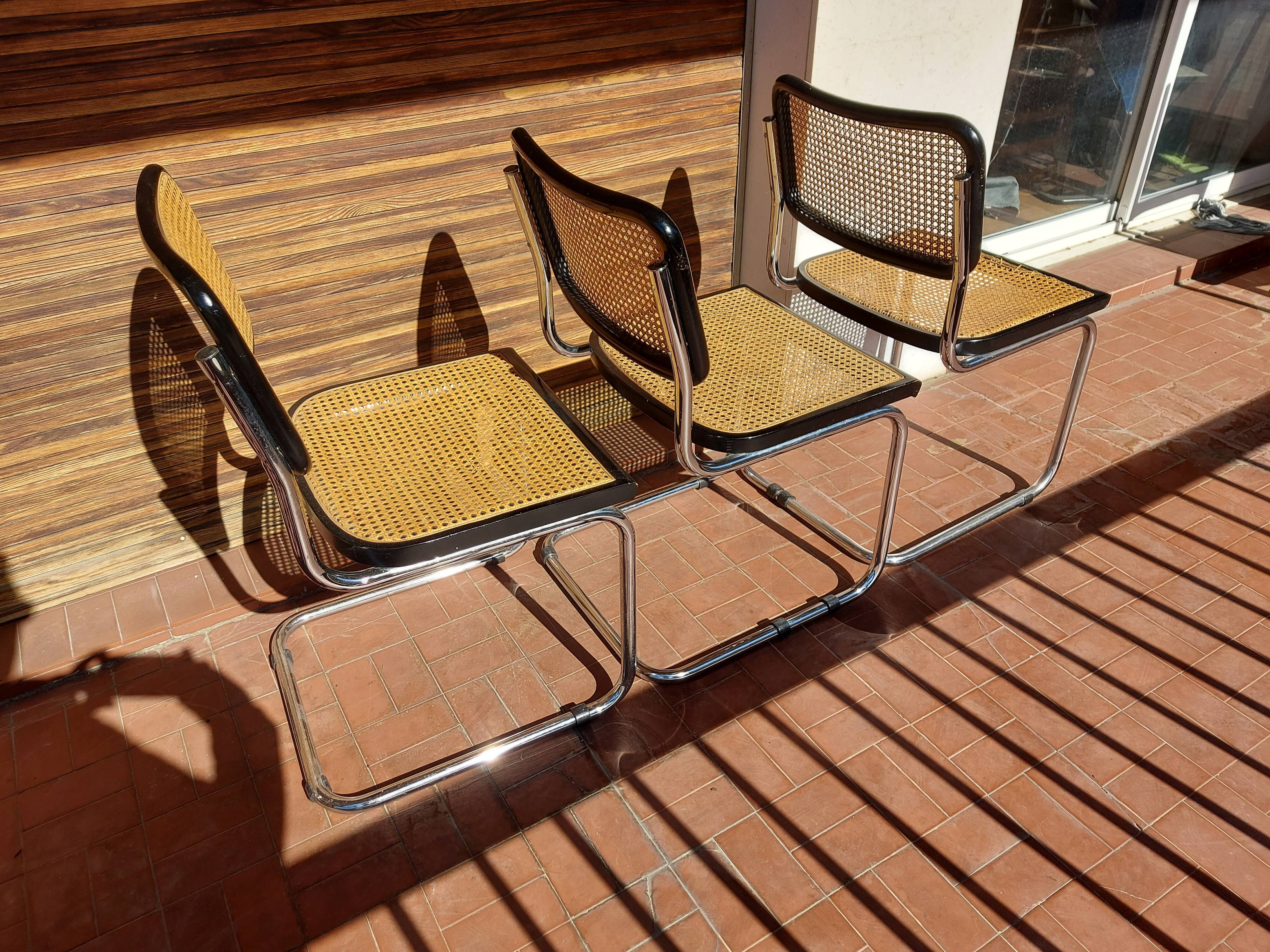 3 chairs Marcel Breuer B32