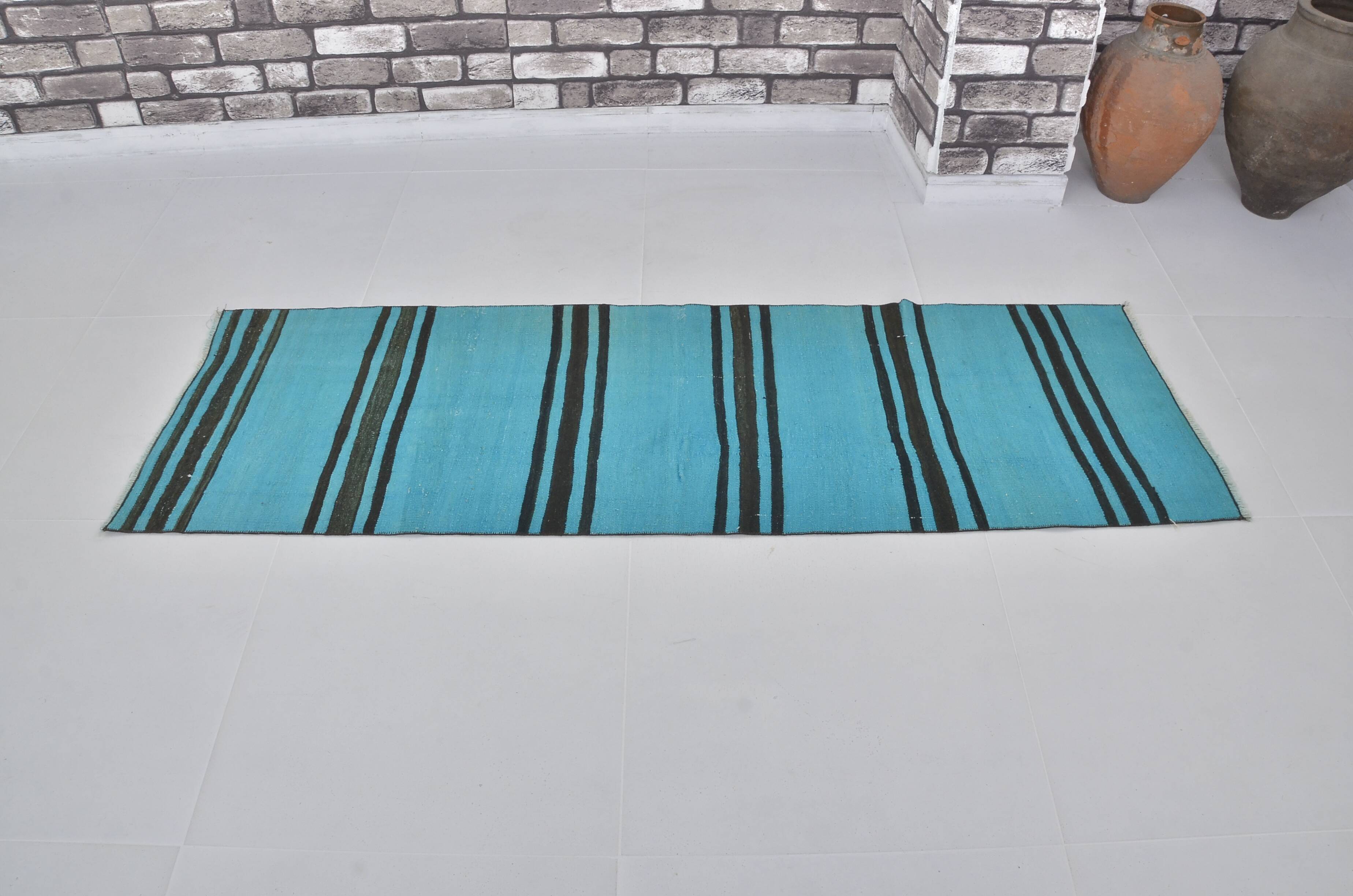 Tapis kilim anatolien rayé sku3796