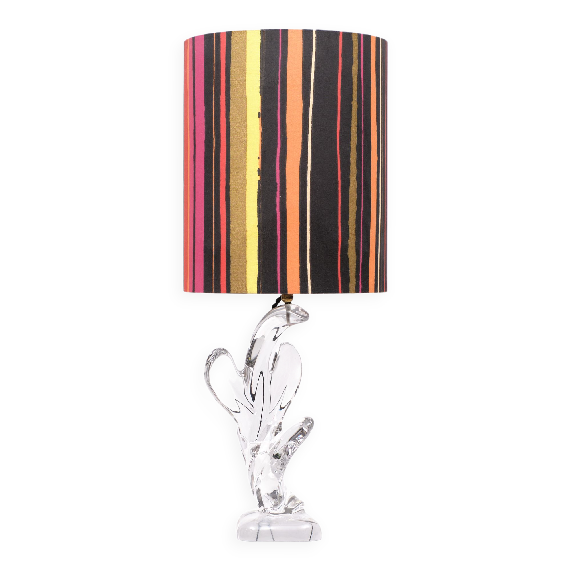 Chrystal Glass Cactus Table Lamp Vannes the Chatel, France, 1960s