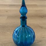 Carafe à décanter vintage en verre Empoli avec bouchon, Italie, années 1960