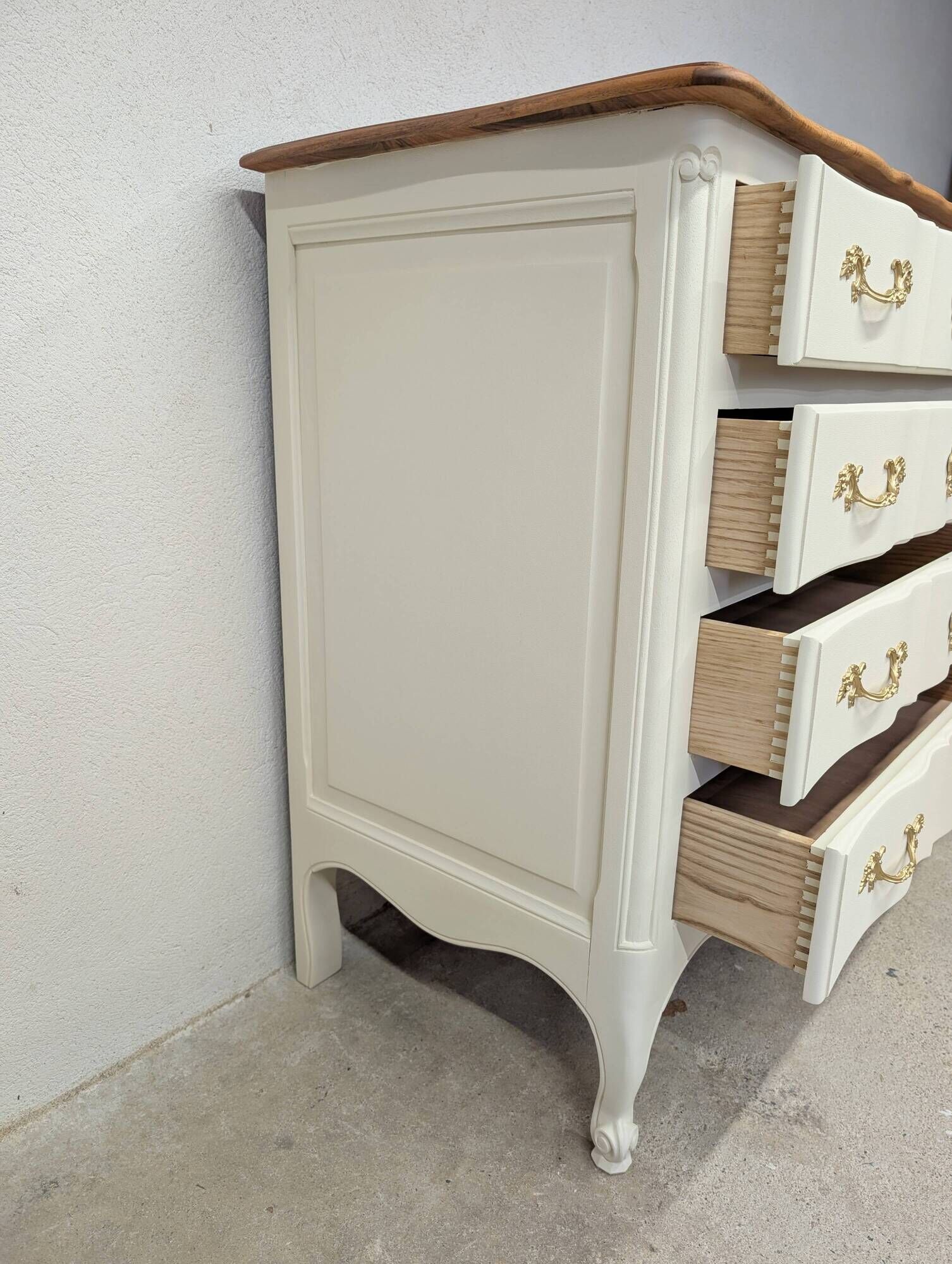 Vintage walnut commode refurbished