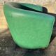 Vintage green leather club chair, antique green leather sofa.