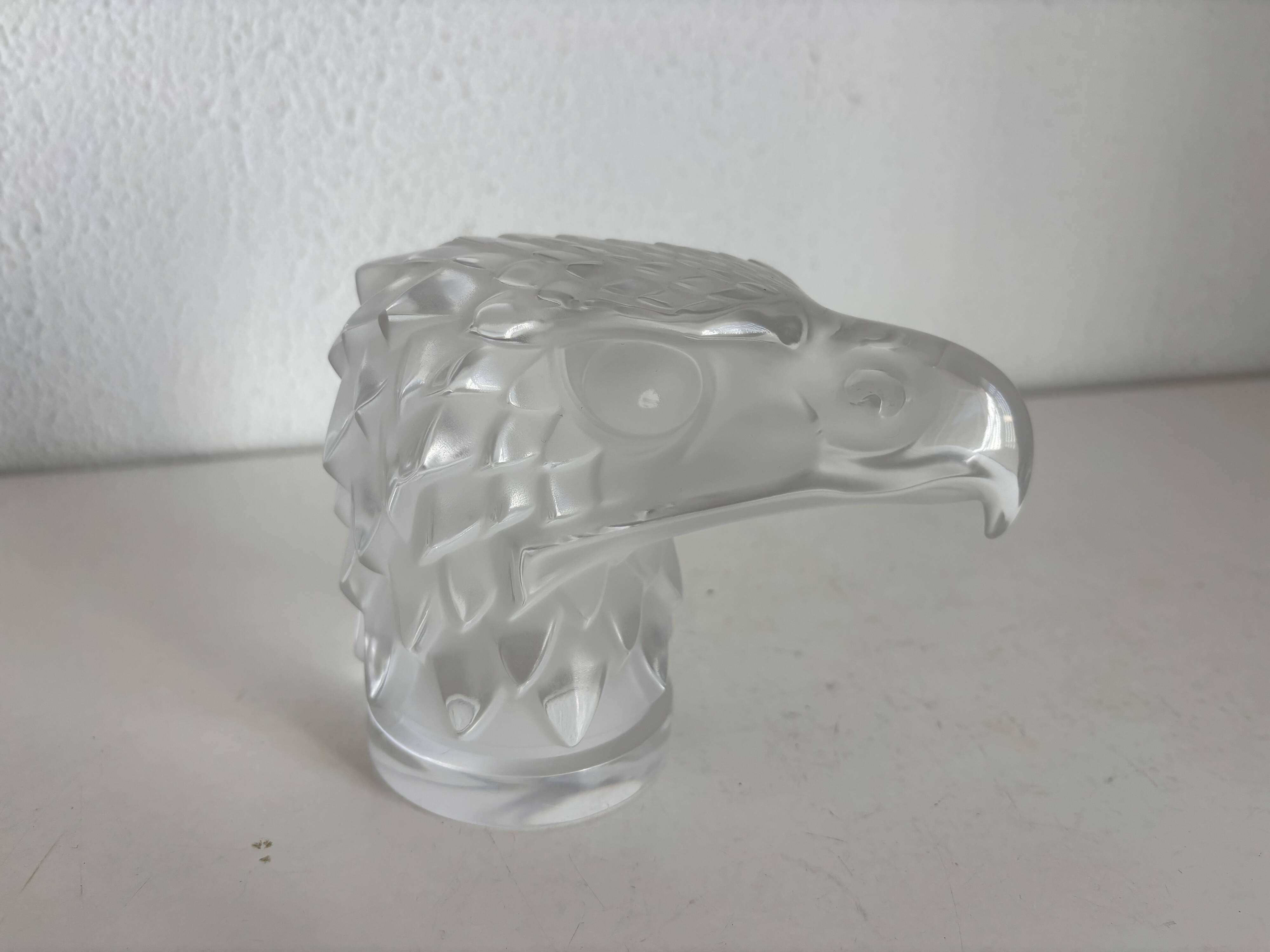 Lalique Eagle Head — Signed crystal from the 1980s
