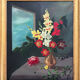 "Bouquet in a vase" oil on canvas still life by Robert Antoine