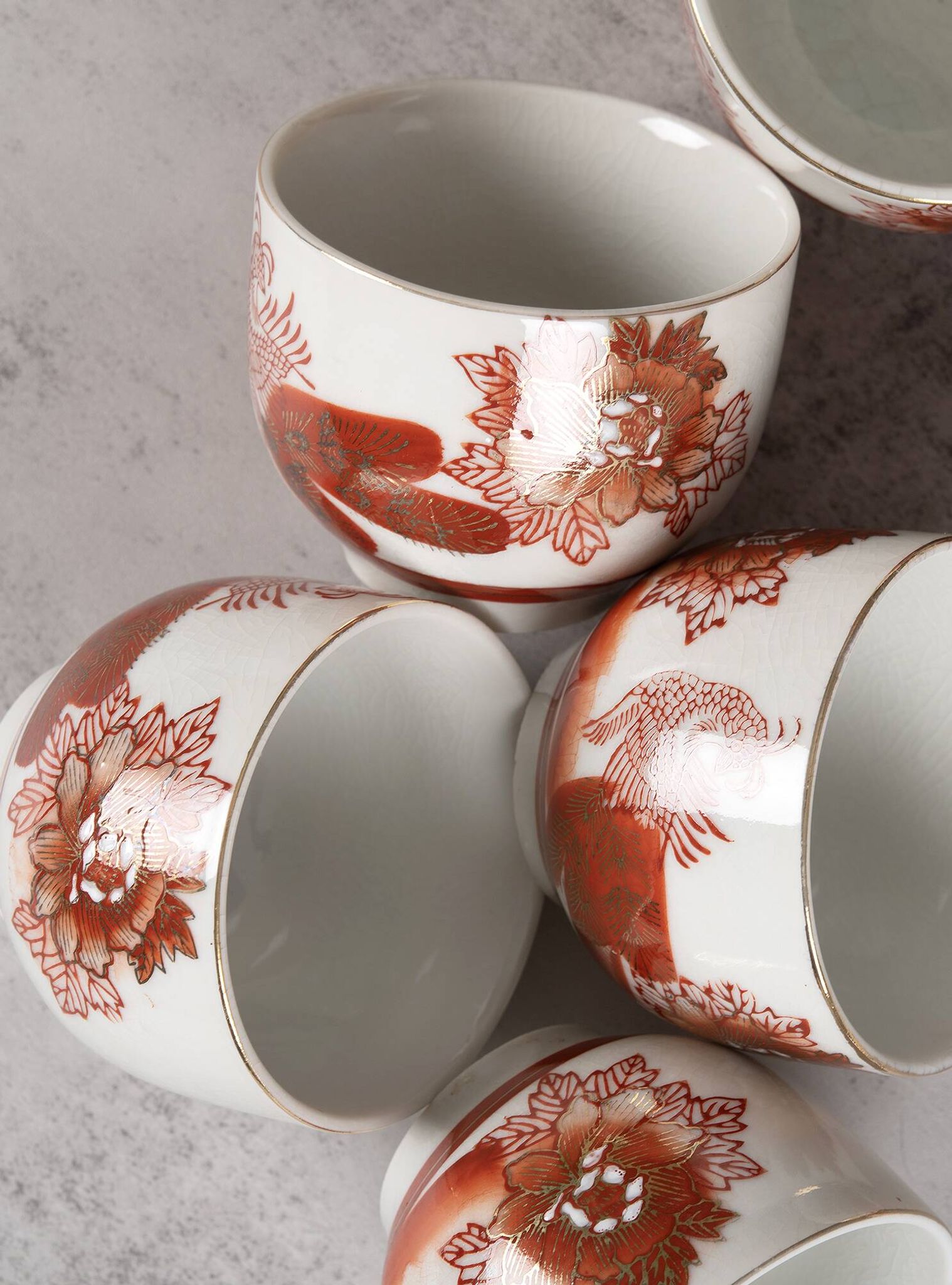 Set of 6 tea cups, JAPAN
