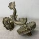 Art Deco style fish wall light in silver metal