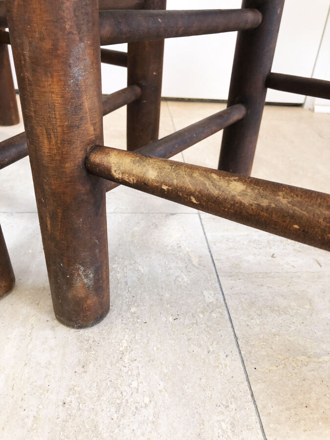 Pair of straw brutalist chairs, 1970