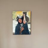 Orientalist painting "Water carrier" 1940/60