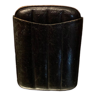 Case for 4 cigars in black leather