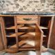 French Art Deco walnut sideboard with marble top, 1920s