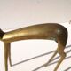 Trio of gazelles / solid brass antelopes