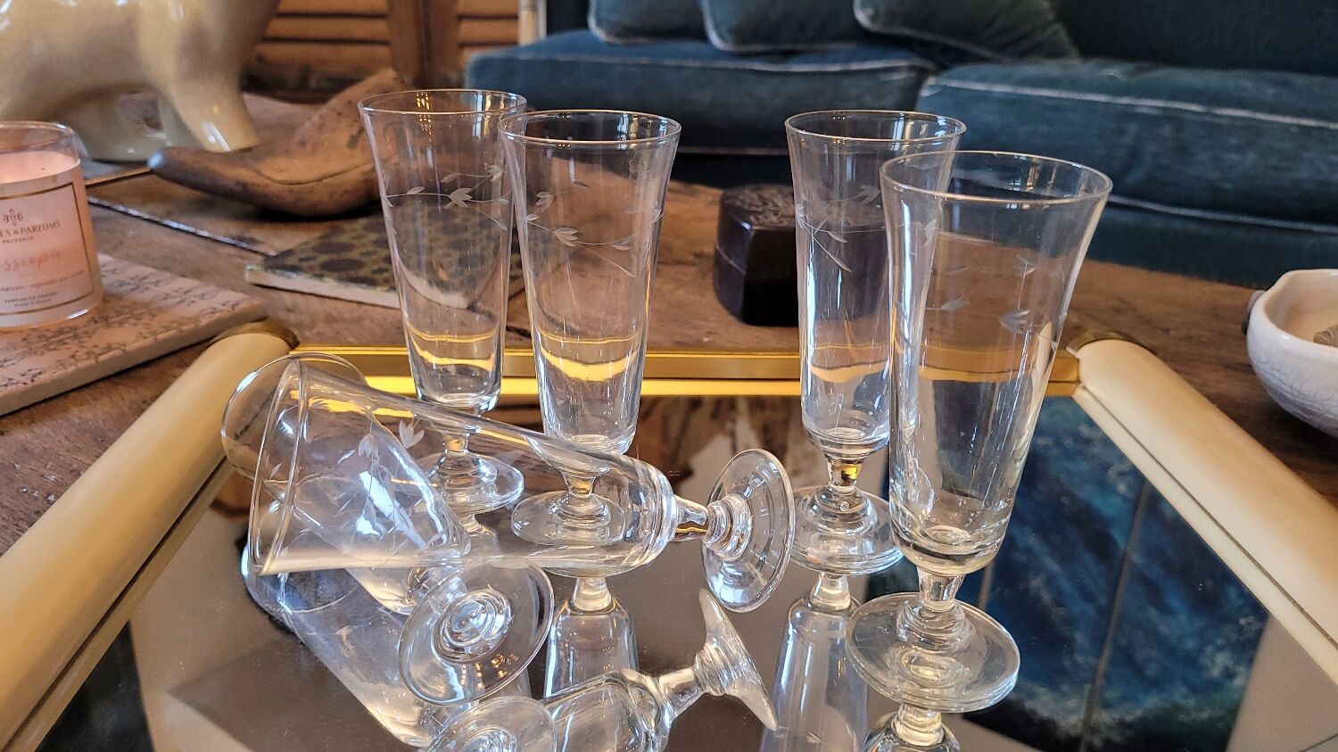 Glass flutes 50's