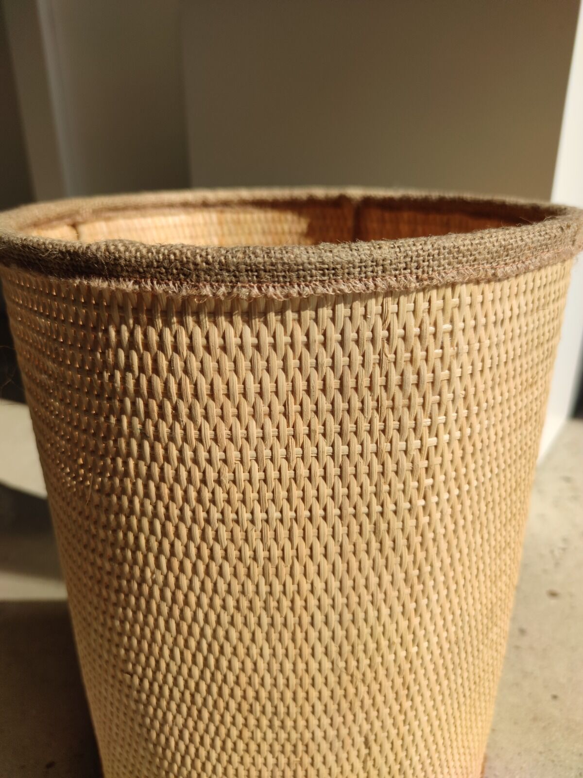Lampshade in natural braided fiber h:40cm; d:20cm
