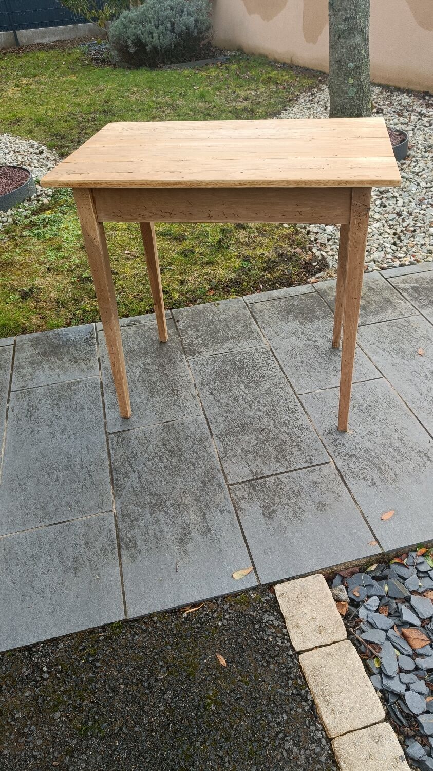 Old table made of raw wood