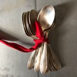 Batch of silver metal tablespoons
