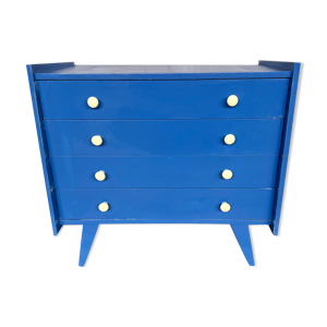 Commode chiffonnier vintage bleu