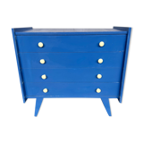 Commode semainier vintage ragpicker electric blue 1950