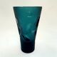 Vintage vase thick glass midnight blue