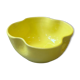 Bol céramique émaillée artisanal fleur trèfle pop jaune citron