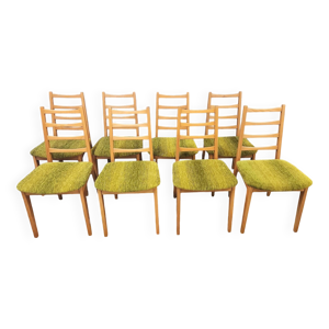 lot de 8 chaises scandinaves - 1970