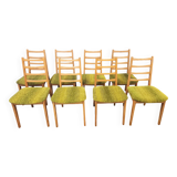 Set of 8 Scandinavian chairs from the 1970s