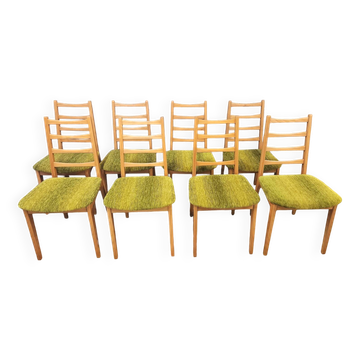 Set of 8 Scandinavian chairs from the 1970s