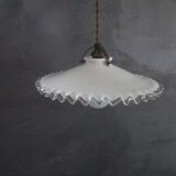 Old white opaline pendant light