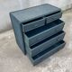 Blue wicker chest of drawers