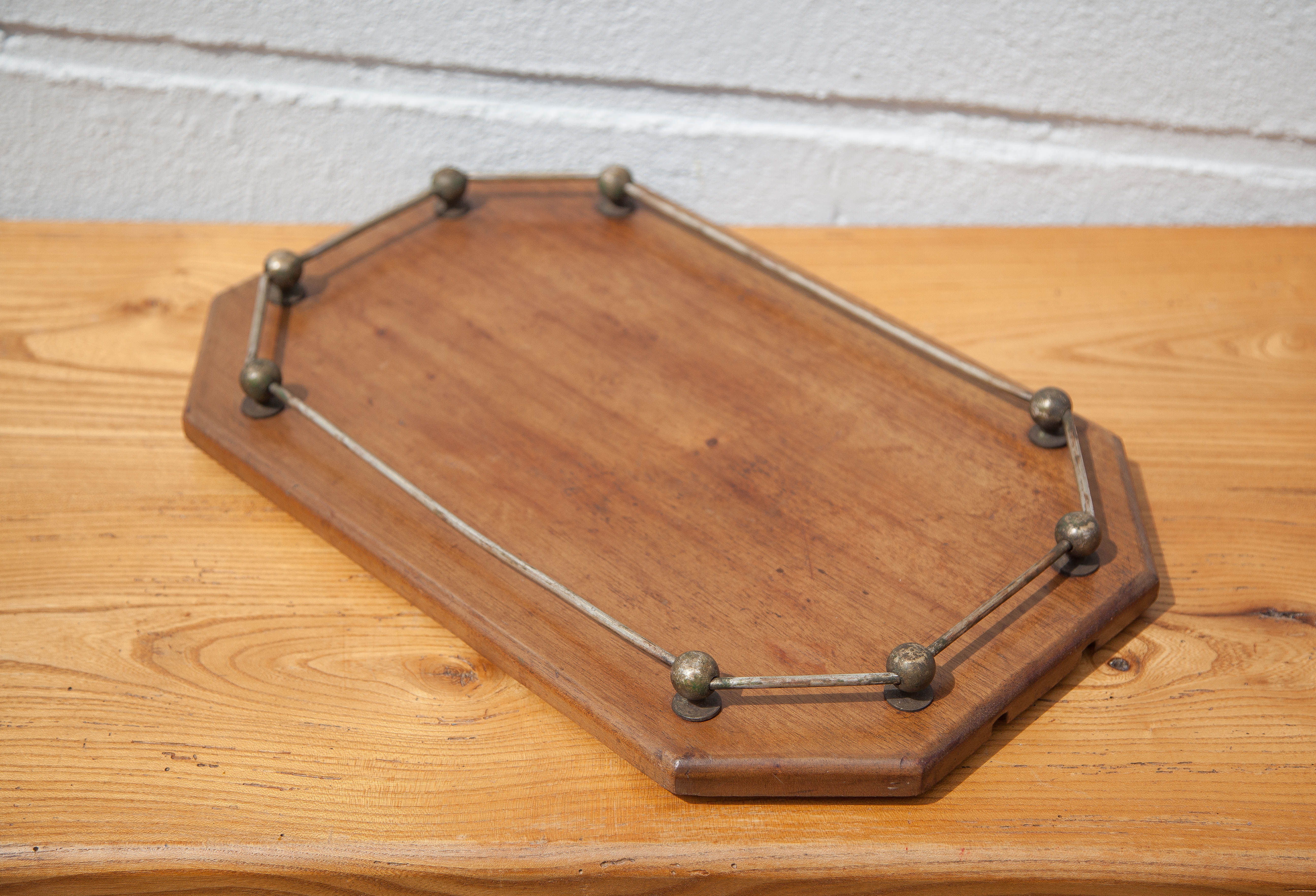 Vintage wooden tray, centerpiece, serving tray