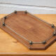 Plateau bois vintage, centre de table, plateau de service