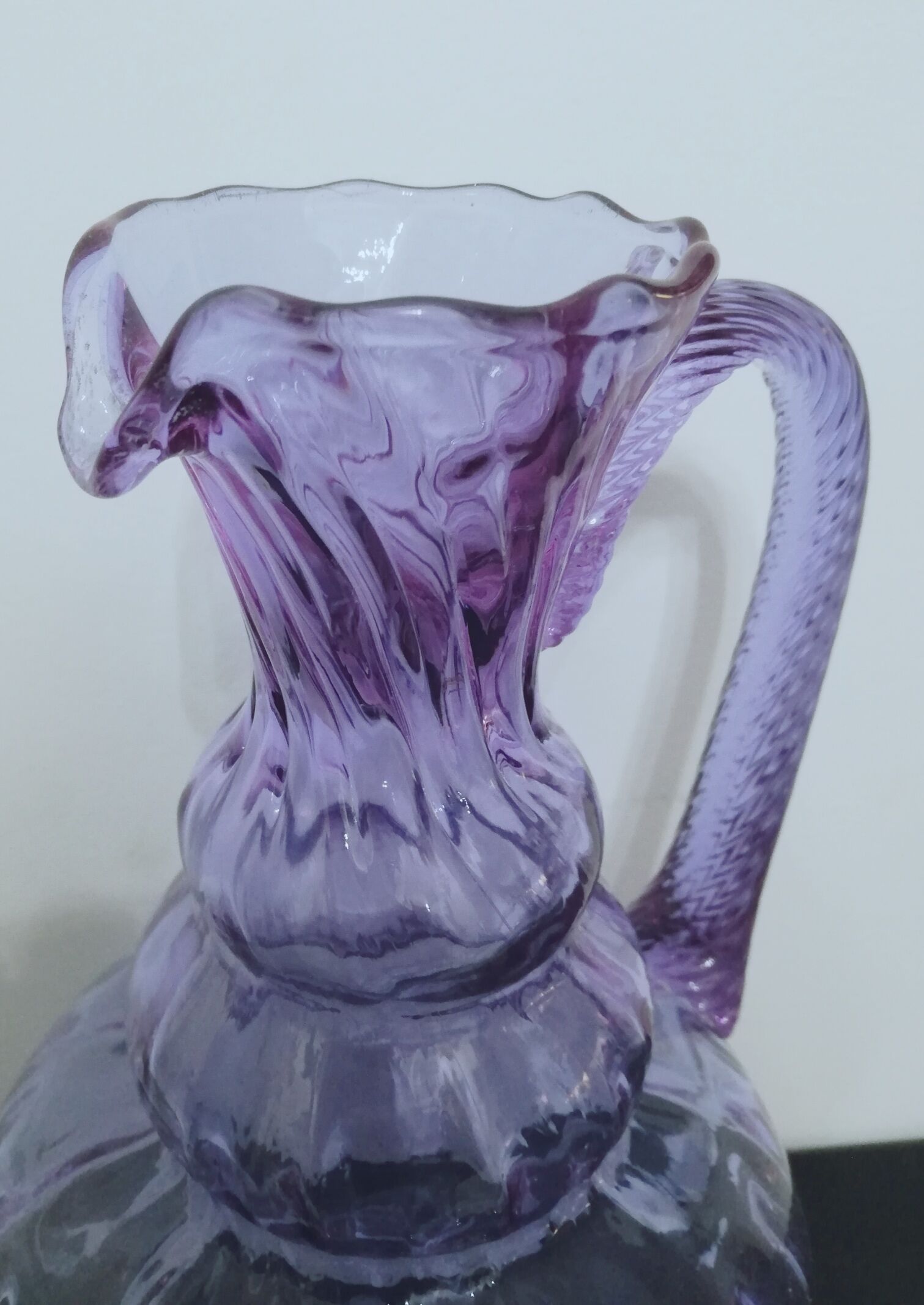 Empoli glass pitcher vase height 31cm