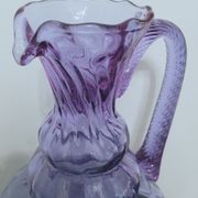 Vase pichet en verre d'empoli hauteur 31cm