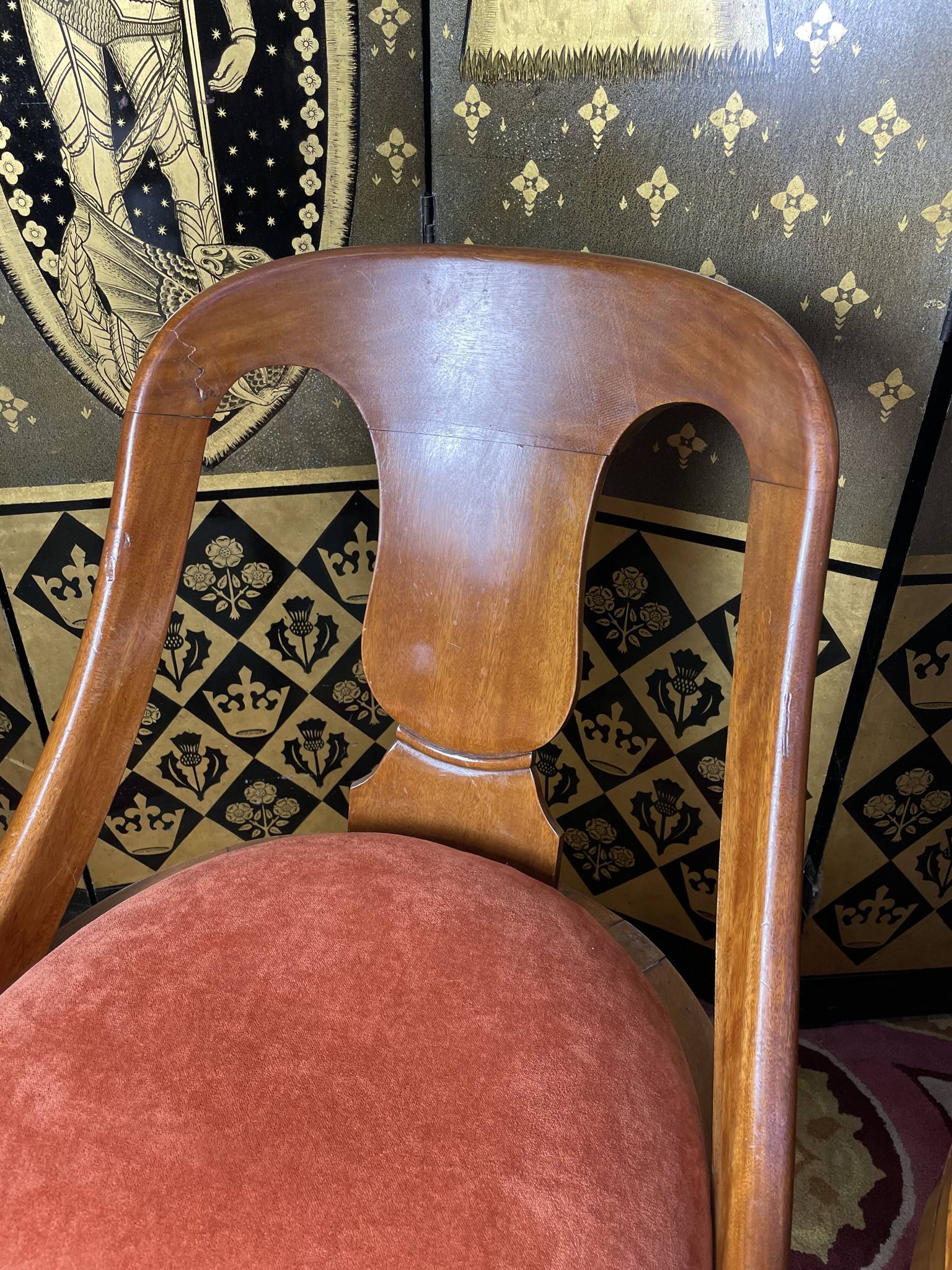 6 chaises gondoles de style Empire