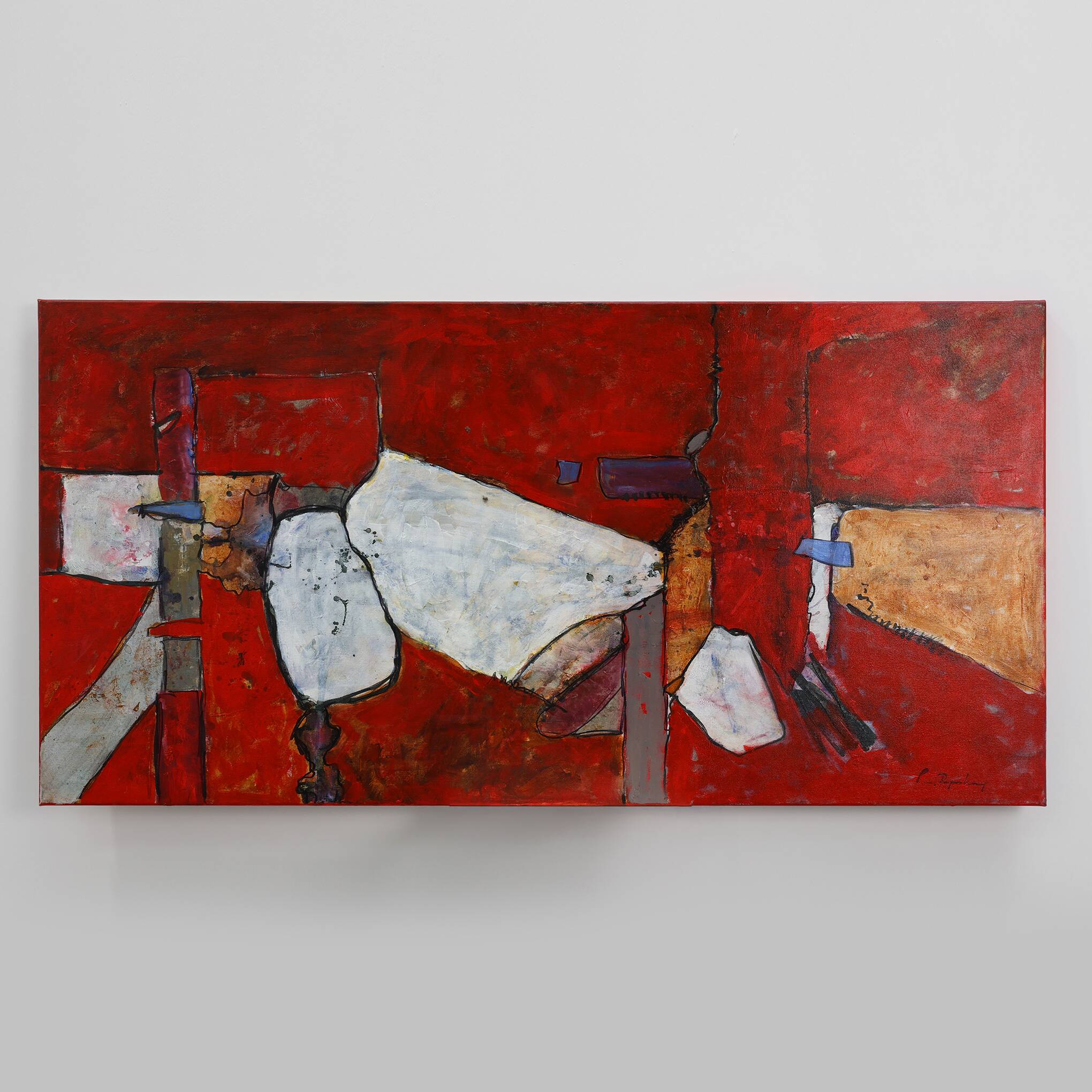 Abstract Painting by Roeland Peperkamp, 1990s, Oil on Canvas