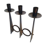 Black wrought iron candle holder 50s