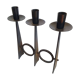 Black wrought iron candle holder 50s