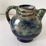 Blue and beige glazed stoneware jug, model 218